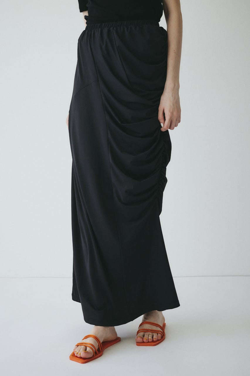 ［予約］Asymmetry cut skirt BLK 38