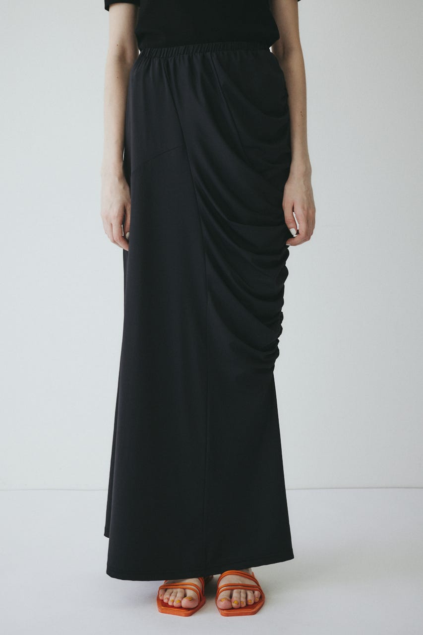［予約］Asymmetry cut skirt BLK 38