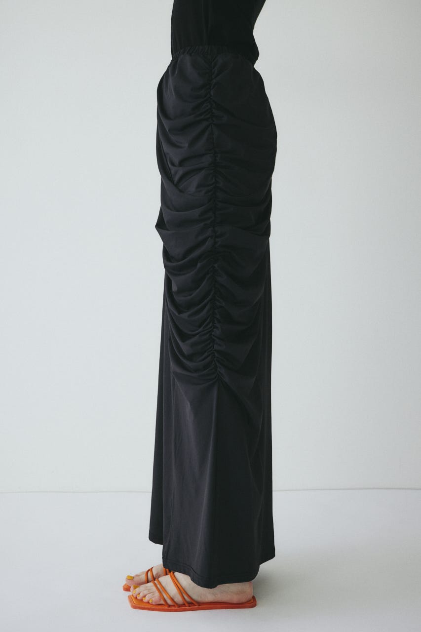 ［予約］Asymmetry cut skirt BLK 38