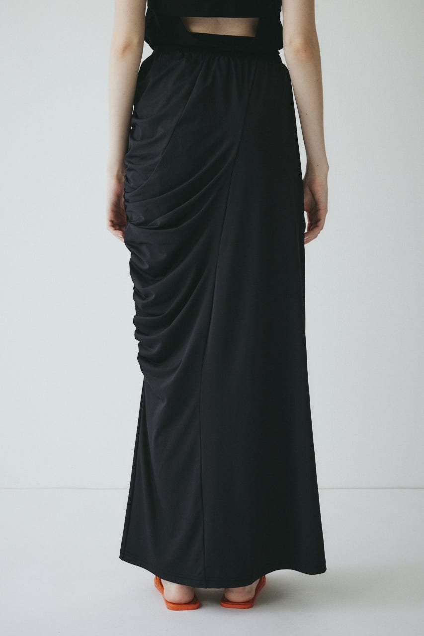 ［予約］Asymmetry cut skirt BLK 38