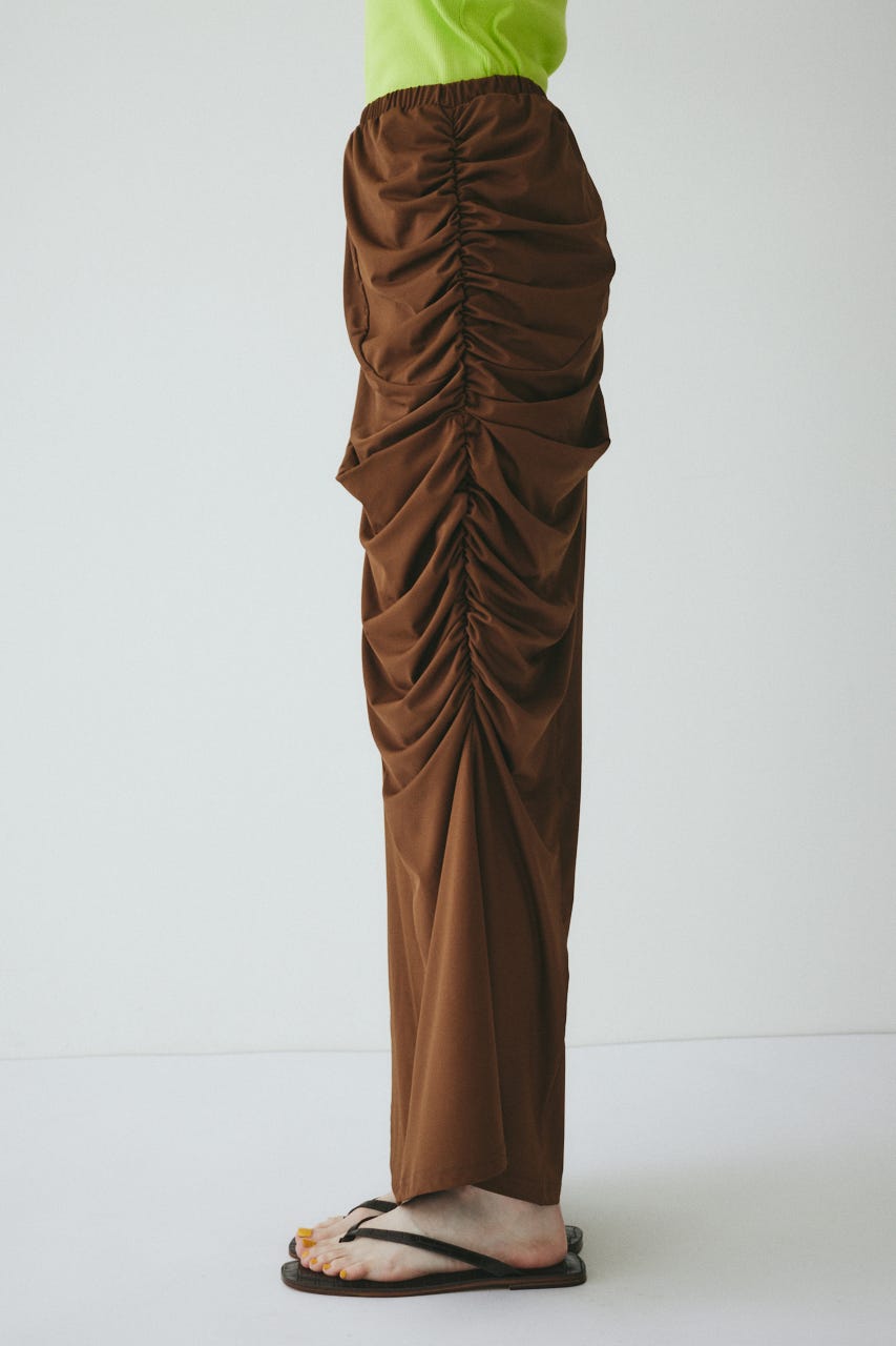 ［予約］Asymmetry cut skirt BRN 36