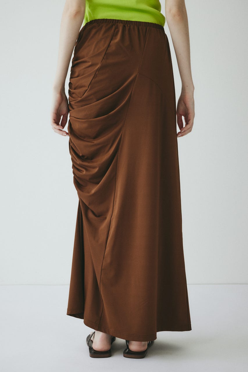 ［予約］Asymmetry cut skirt BRN 36