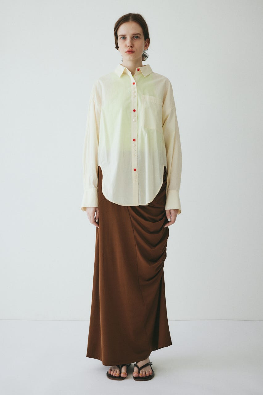 ［予約］Asymmetry cut skirt BRN 36