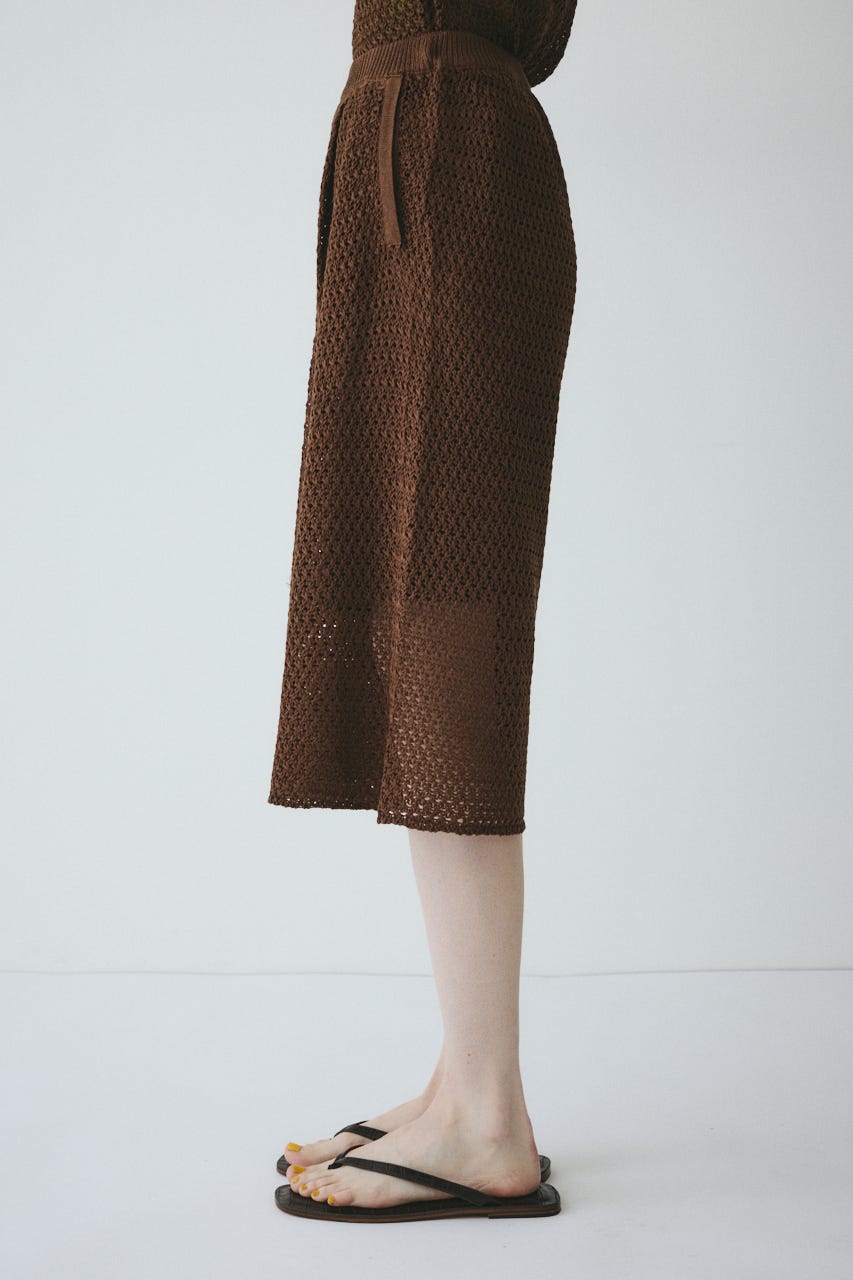 【ポイントアップ+4％対象商品】［予約］Mesh knit half pants BRN FREE