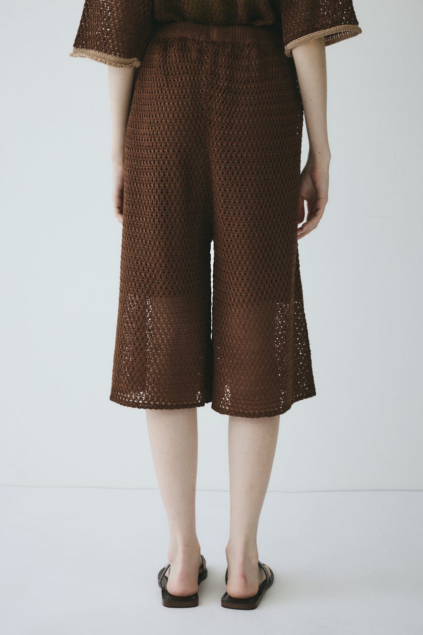 【ポイントアップ+4％対象商品】［予約］Mesh knit half pants BRN FREE