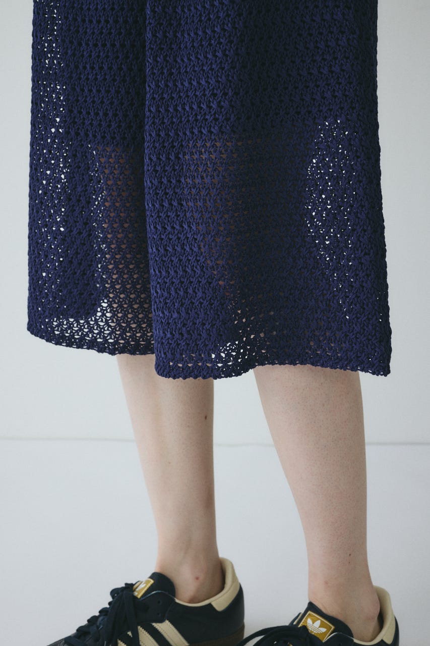 【ポイントアップ+4％対象商品】［予約］Mesh knit half pants NVY FREE