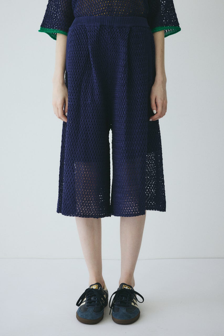 【ポイントアップ+4％対象商品】［予約］Mesh knit half pants NVY FREE