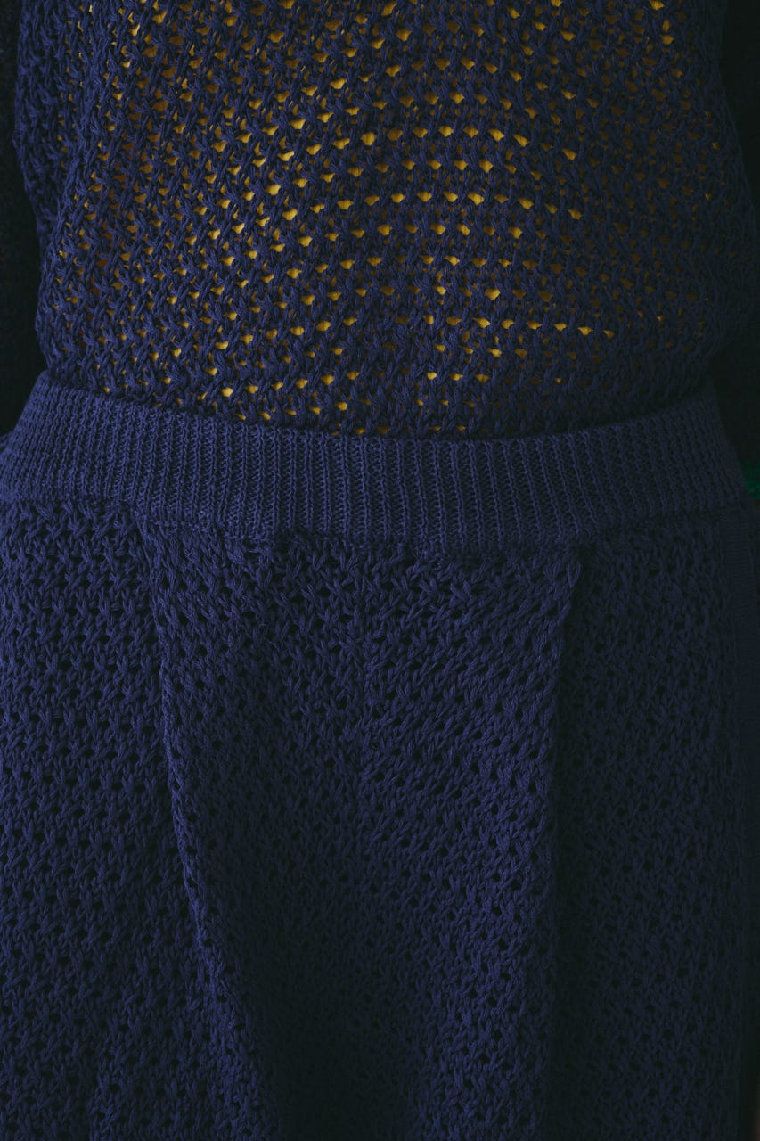 【ポイントアップ+4％対象商品】［予約］Mesh knit half pants NVY FREE
