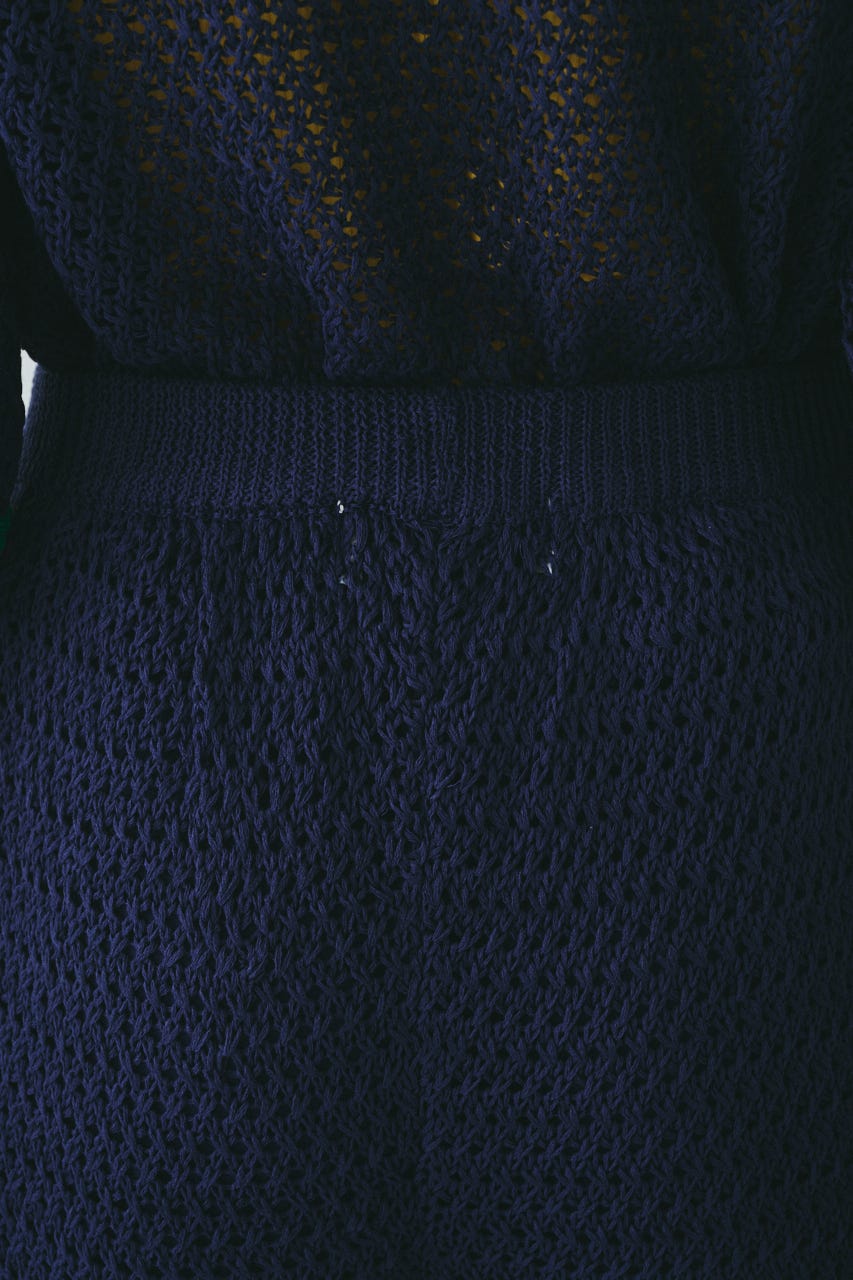 【ポイントアップ+4％対象商品】［予約］Mesh knit half pants NVY FREE
