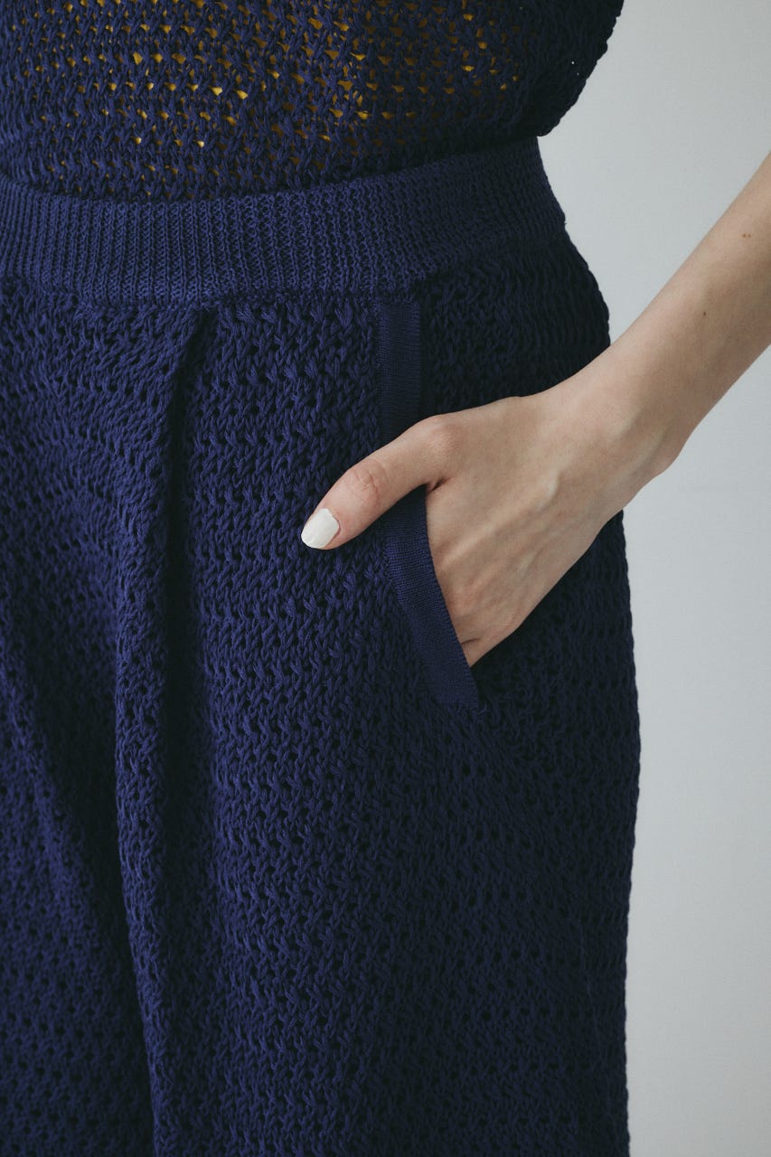 【ポイントアップ+4％対象商品】［予約］Mesh knit half pants NVY FREE