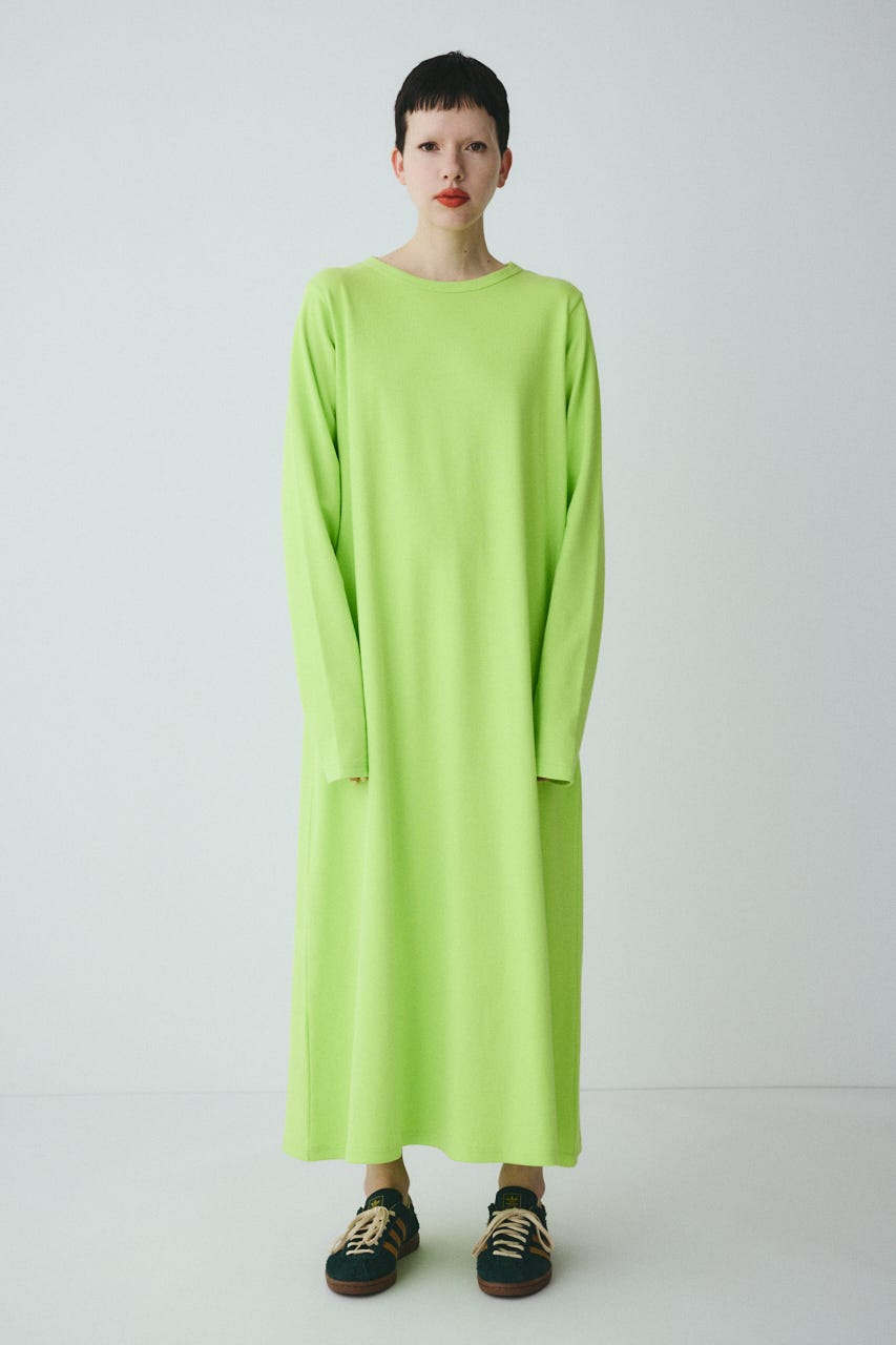 Back open cut dress LIME FREE