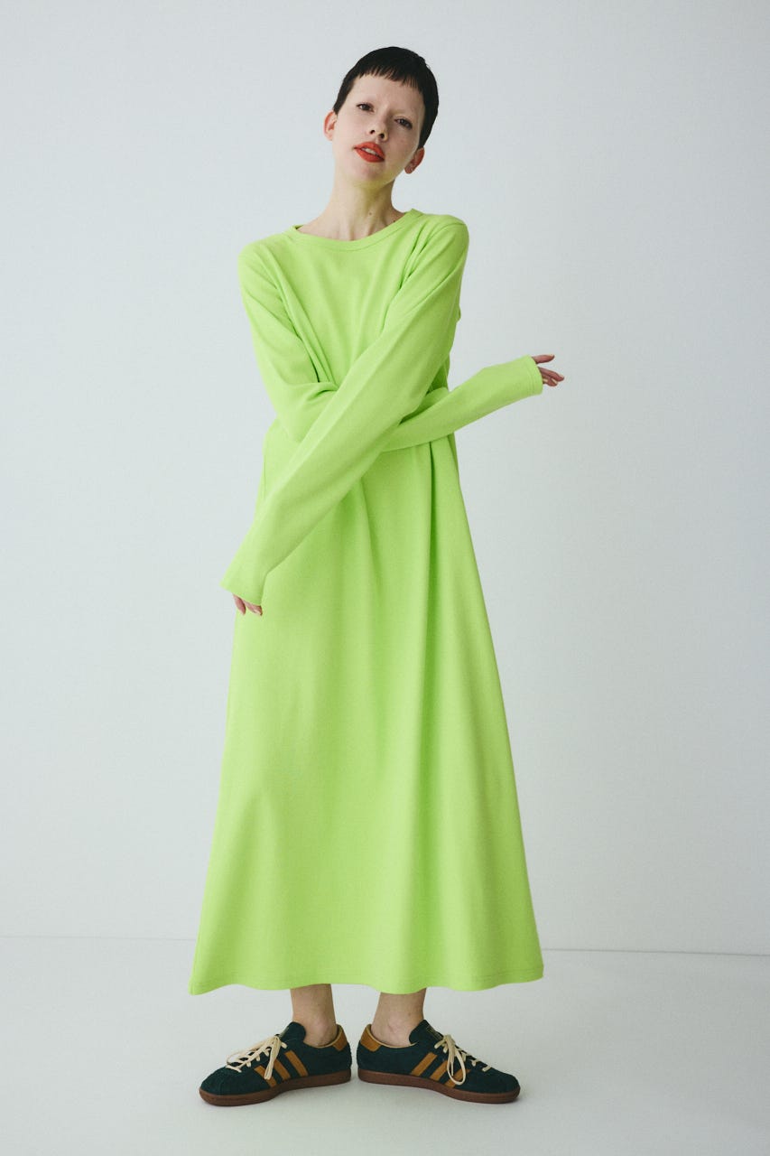 Back open cut dress LIME FREE