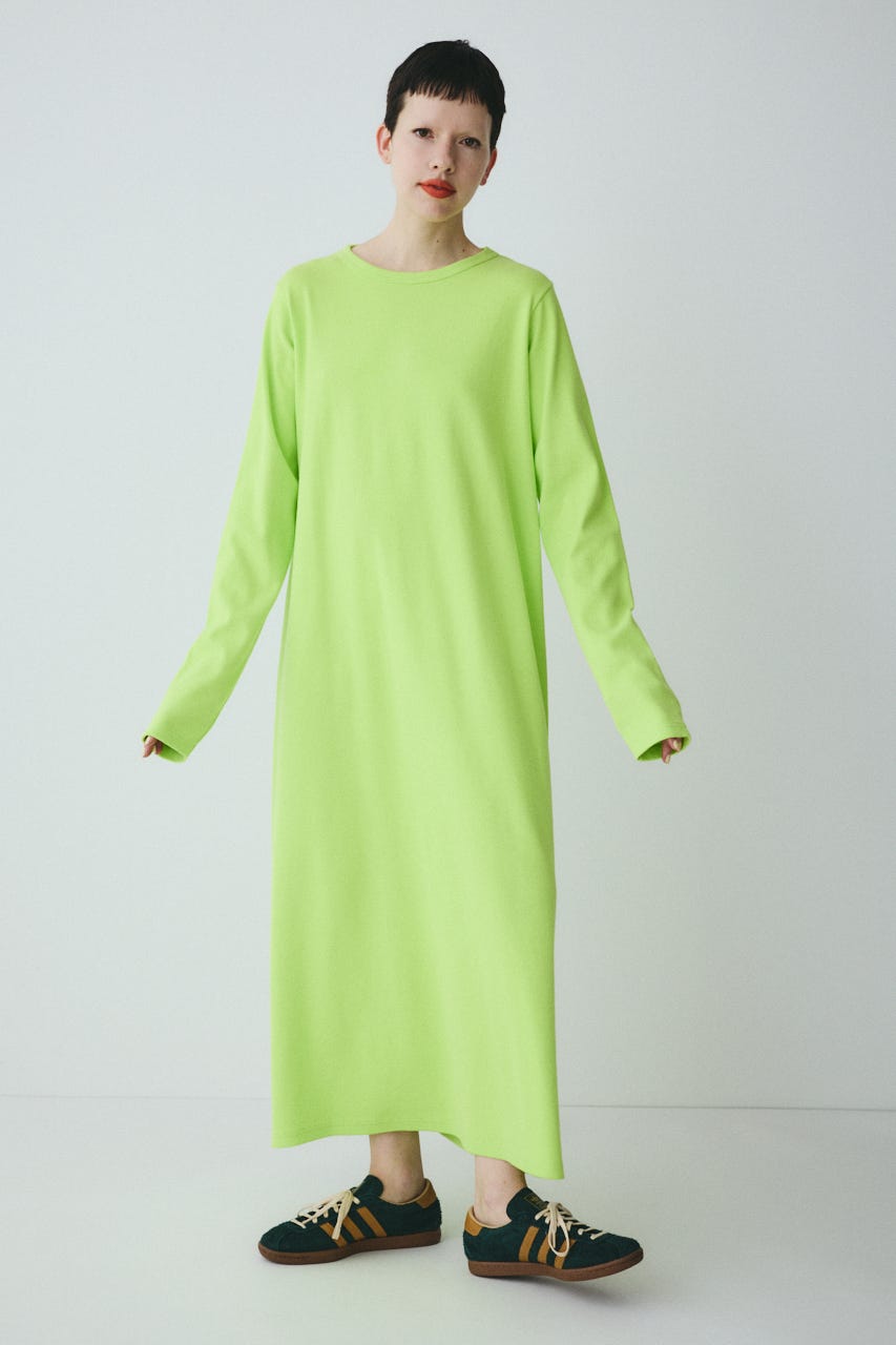 Back open cut dress LIME FREE