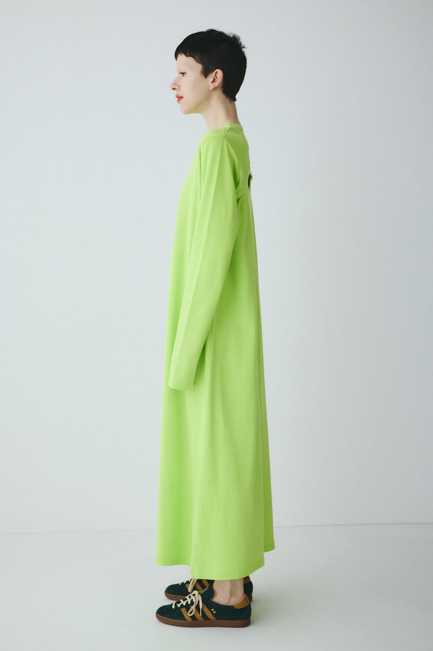 Back open cut dress LIME FREE