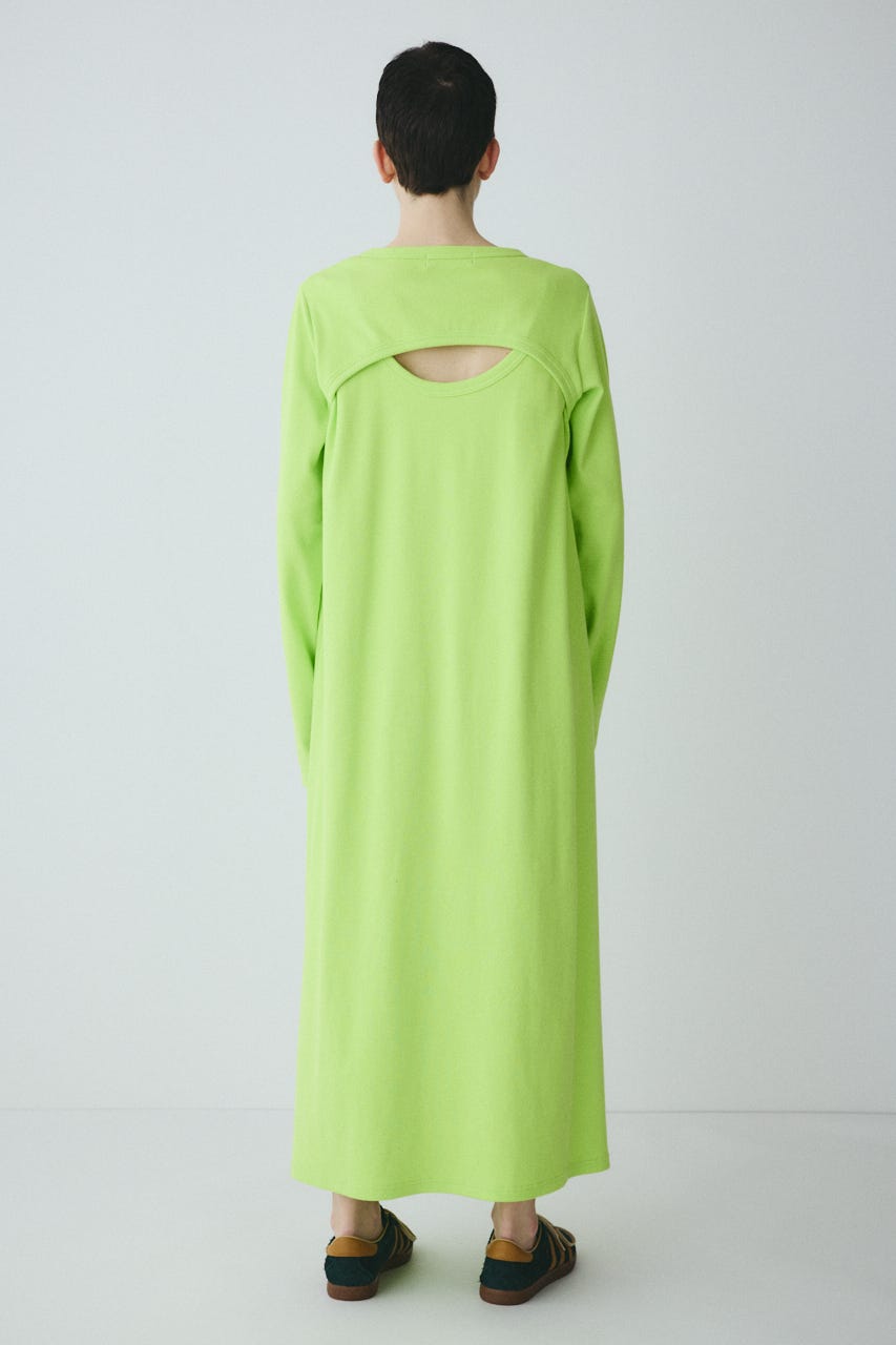 Back open cut dress LIME FREE