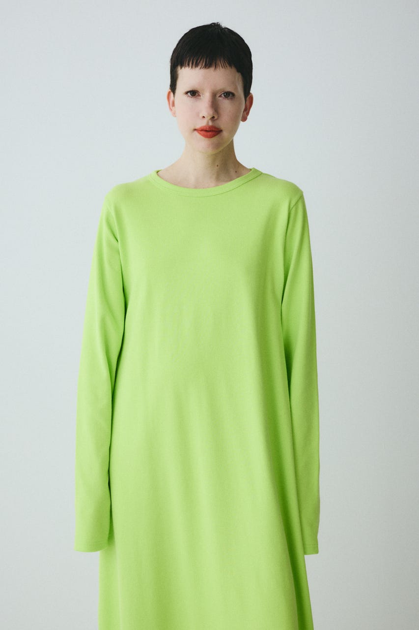 Back open cut dress LIME FREE