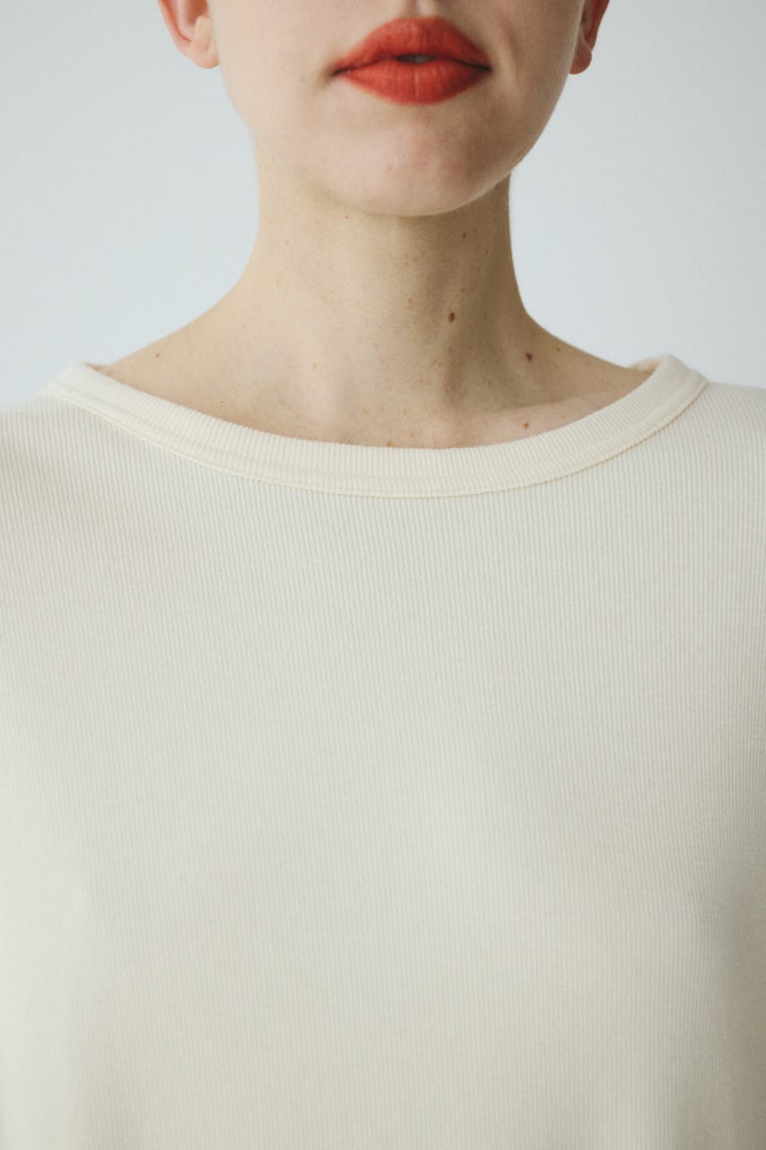 Back open cut dress O/WHT FREE