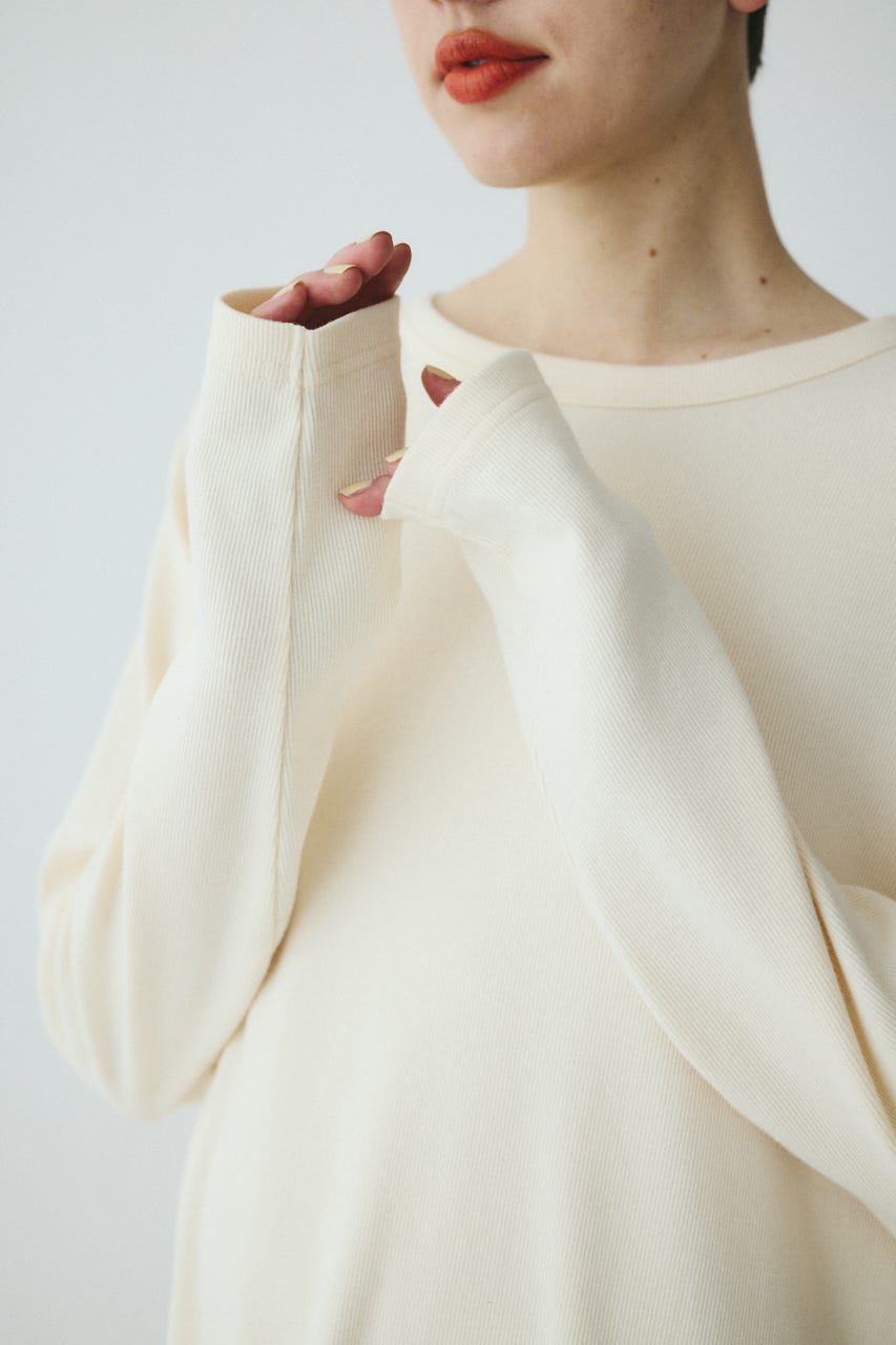 Back open cut dress O/WHT FREE