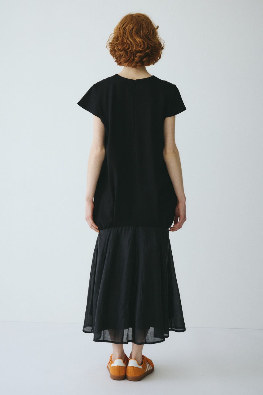 ［予約］Cap sleeve dress BLK 36