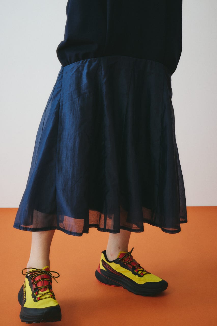 ［予約］Cap sleeve dress 柄NVY 36