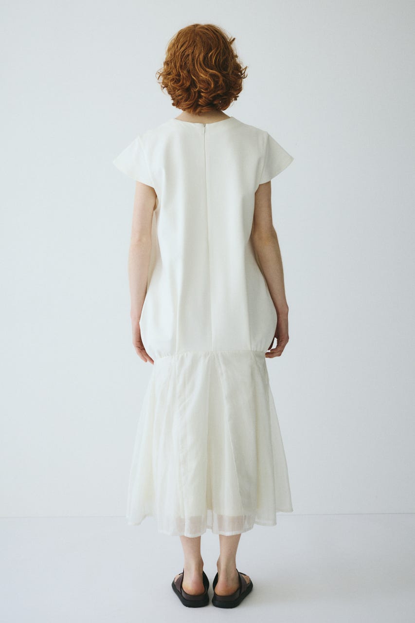［予約］Cap sleeve dress WHT 36