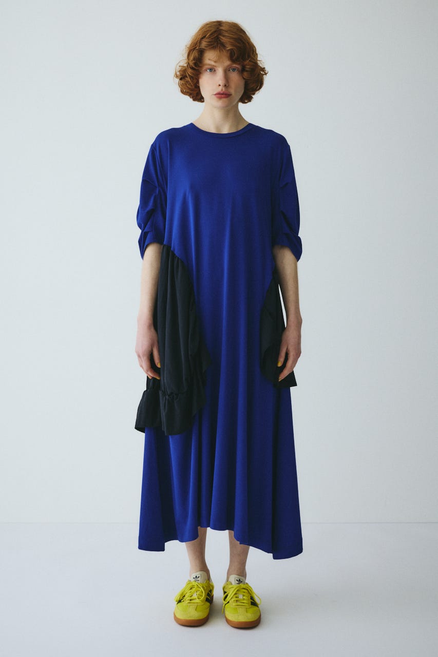 Round gather dress BLU FREE