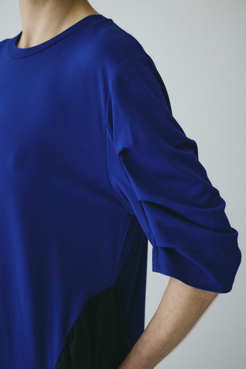 Round gather dress BLU FREE