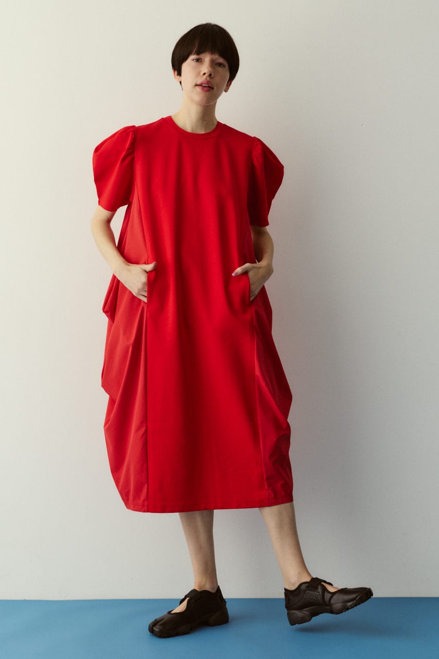 ［予約］Docking squeeze dress RED 38