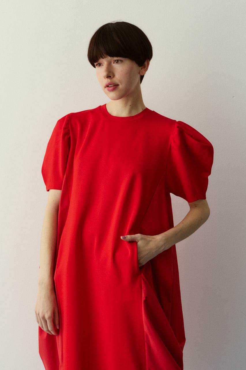 ［予約］Docking squeeze dress RED 38