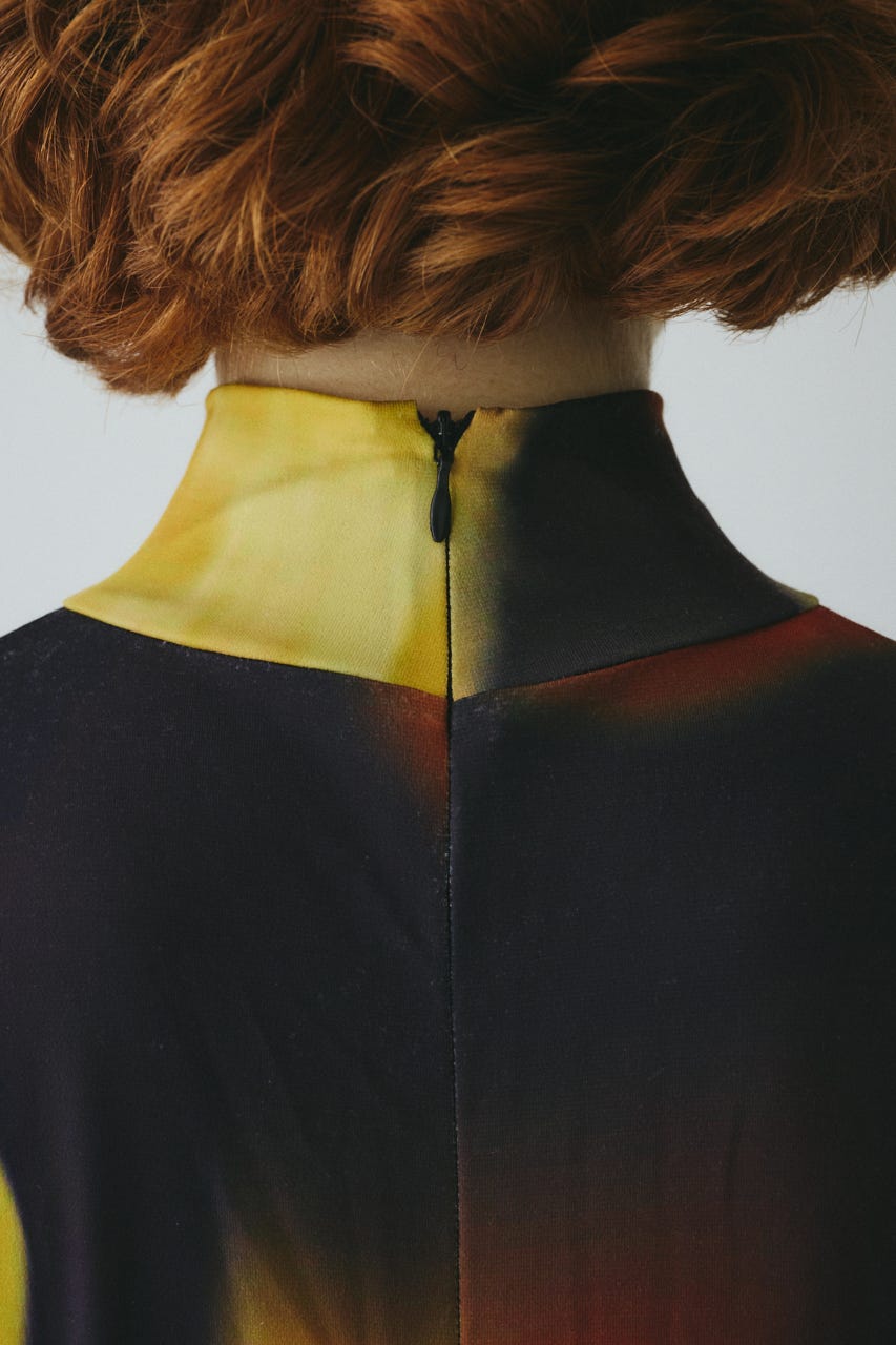 ［予約］Paprika pattern dress 柄NVY FREE