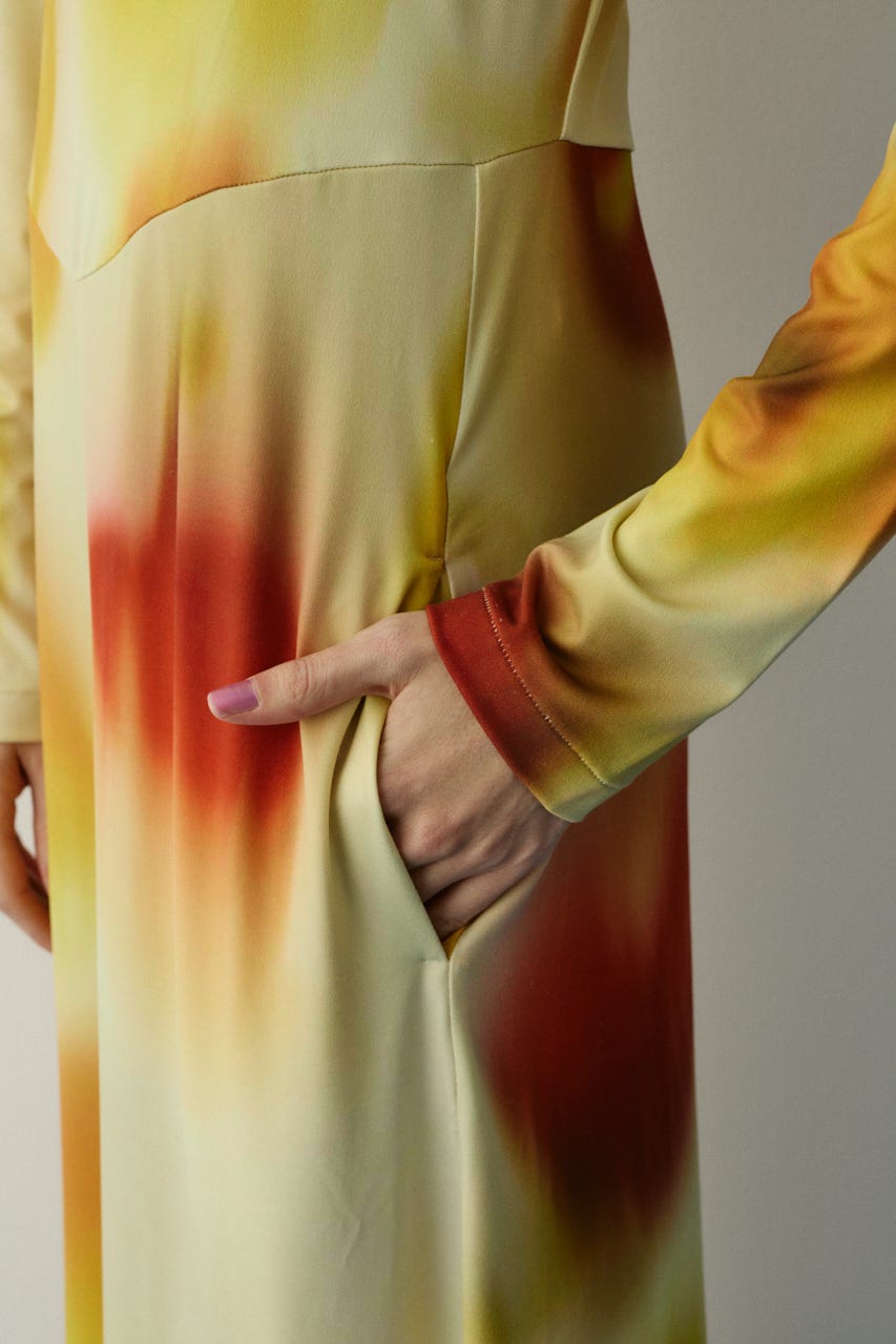 ［予約］Paprika pattern dress 柄YEL FREE