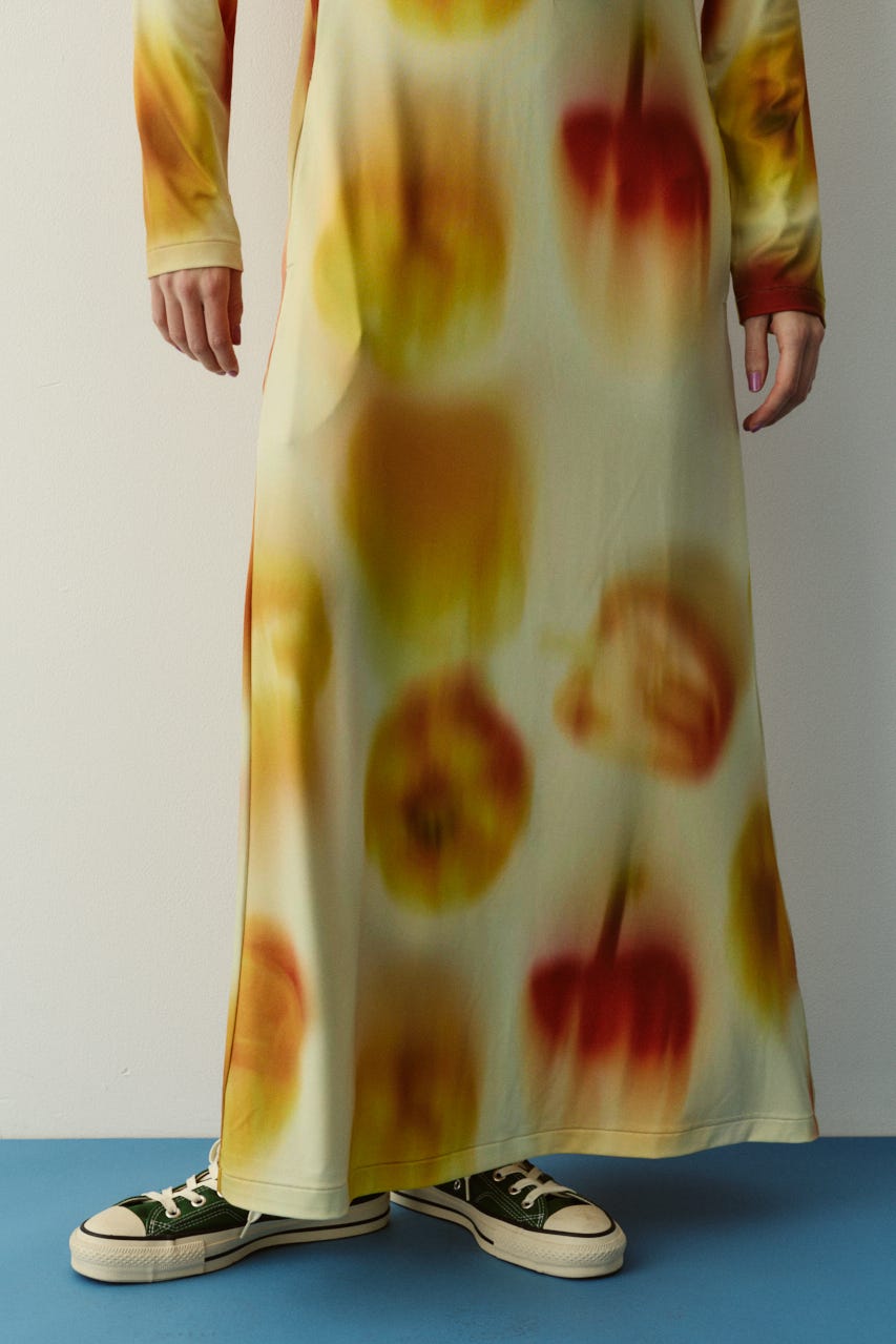 ［予約］Paprika pattern dress 柄YEL FREE