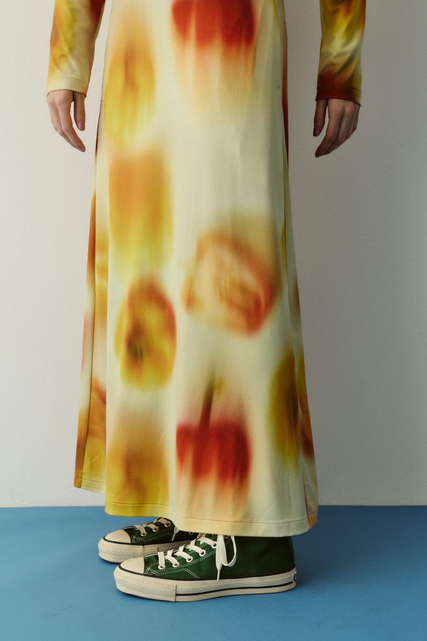 ［予約］Paprika pattern dress 柄YEL FREE