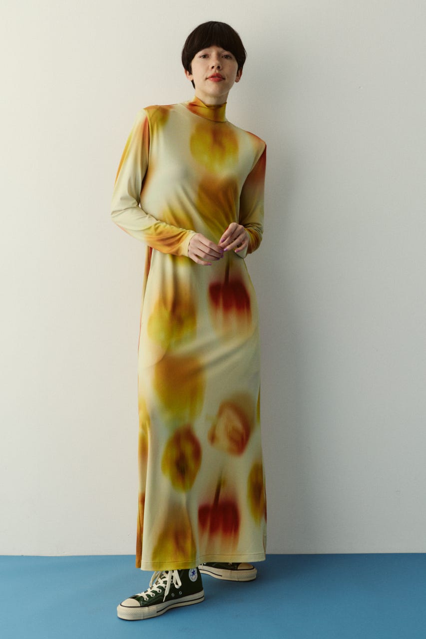 ［予約］Paprika pattern dress 柄YEL FREE