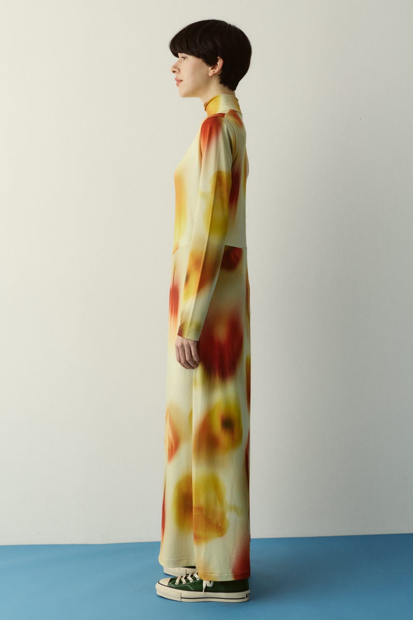 ［予約］Paprika pattern dress 柄YEL FREE