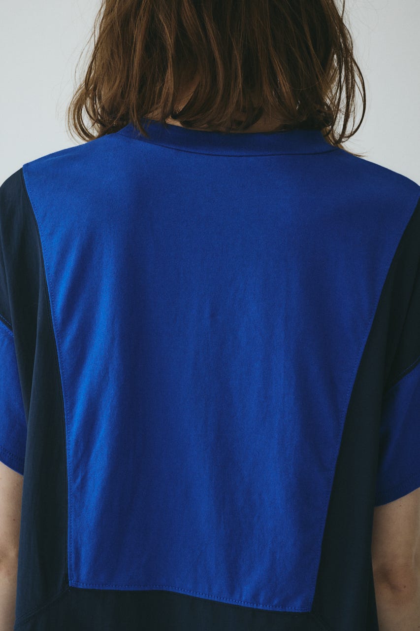 【ポイントアップ+4％対象商品】［予約］Front ribbon docking dress BLU FREE
