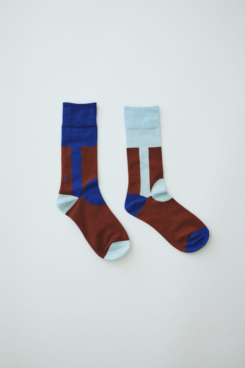 HeRIN.CYE オリジナルソックス（柄BLU） 柄BLU FREE