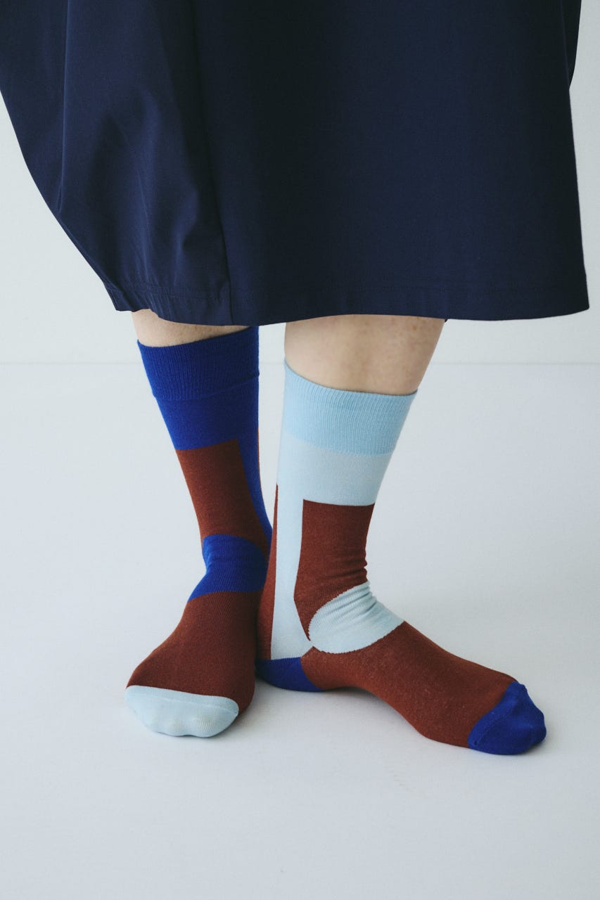 HeRIN.CYE オリジナルソックス（柄BLU） 柄BLU FREE