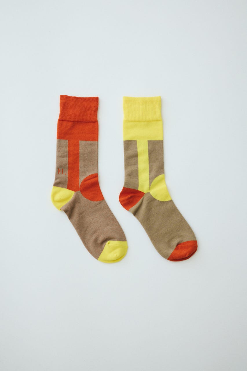 HeRIN.CYE オリジナルソックス（柄YEL） 柄YEL FREE