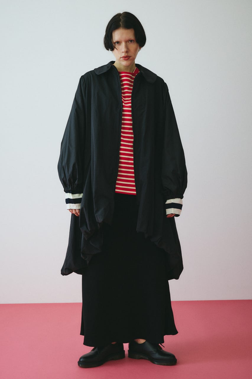 ［予約］Round collar balloon blouson BLK FREE