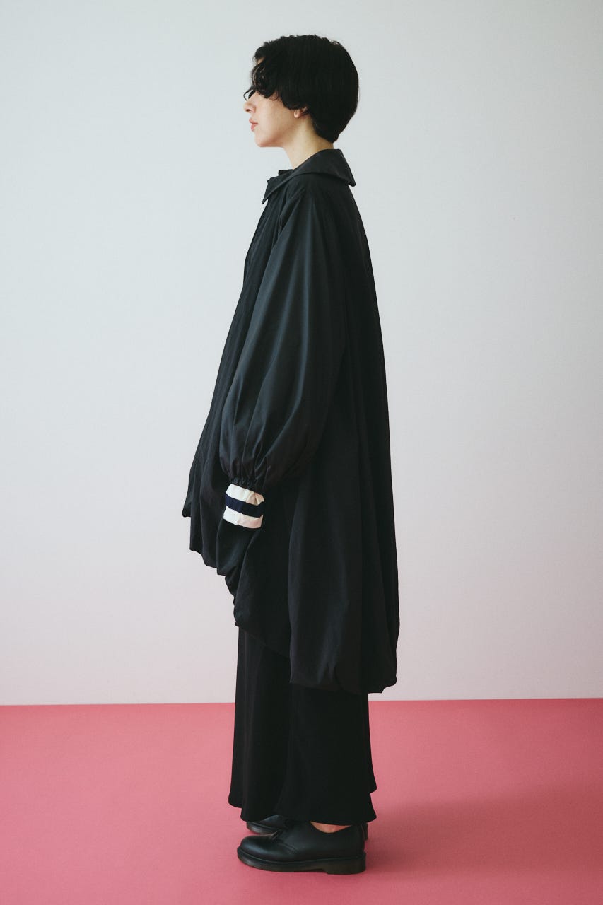 ［予約］Round collar balloon blouson BLK FREE