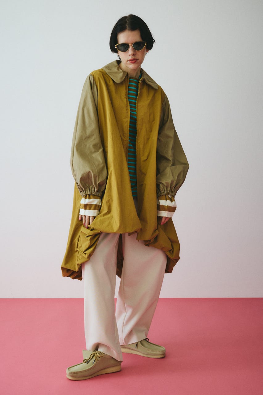 ［予約］Round collar balloon blouson 柄CAM FREE