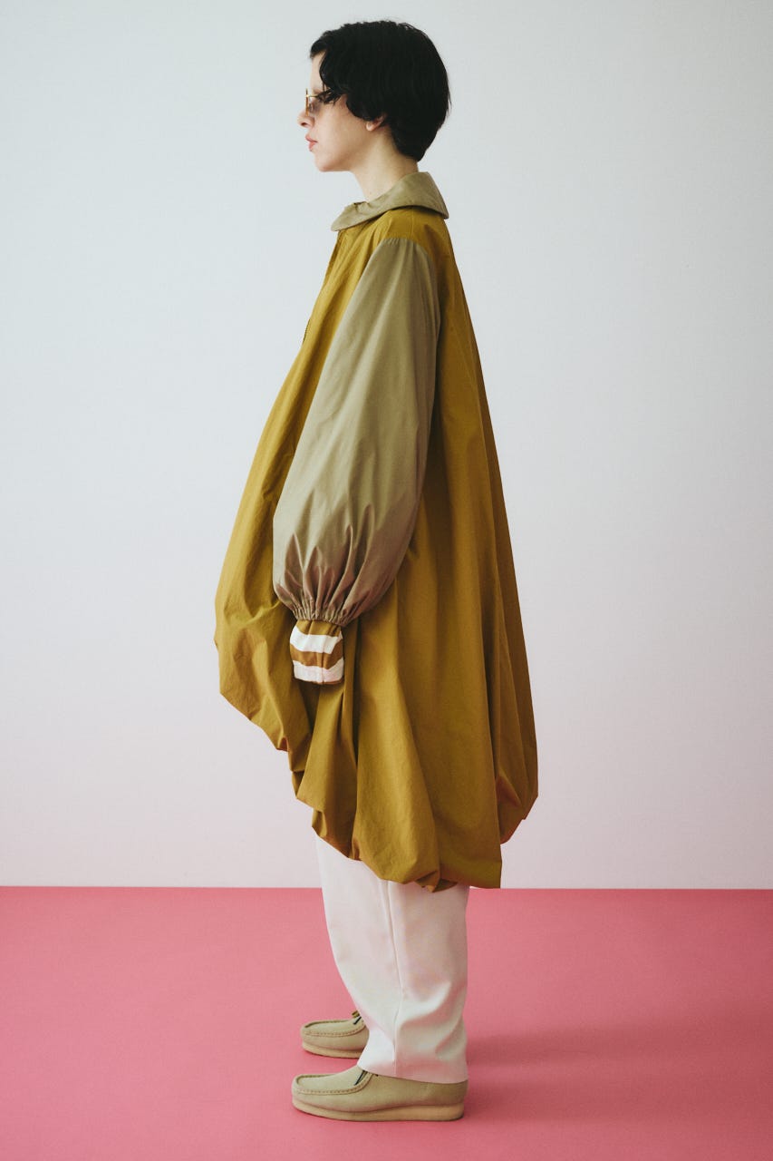 ［予約］Round collar balloon blouson 柄CAM FREE