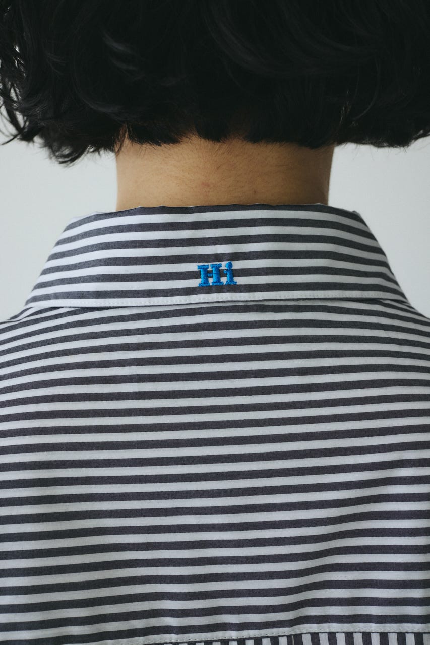 ［予約］Embroidery over shirt 柄BLK FREE