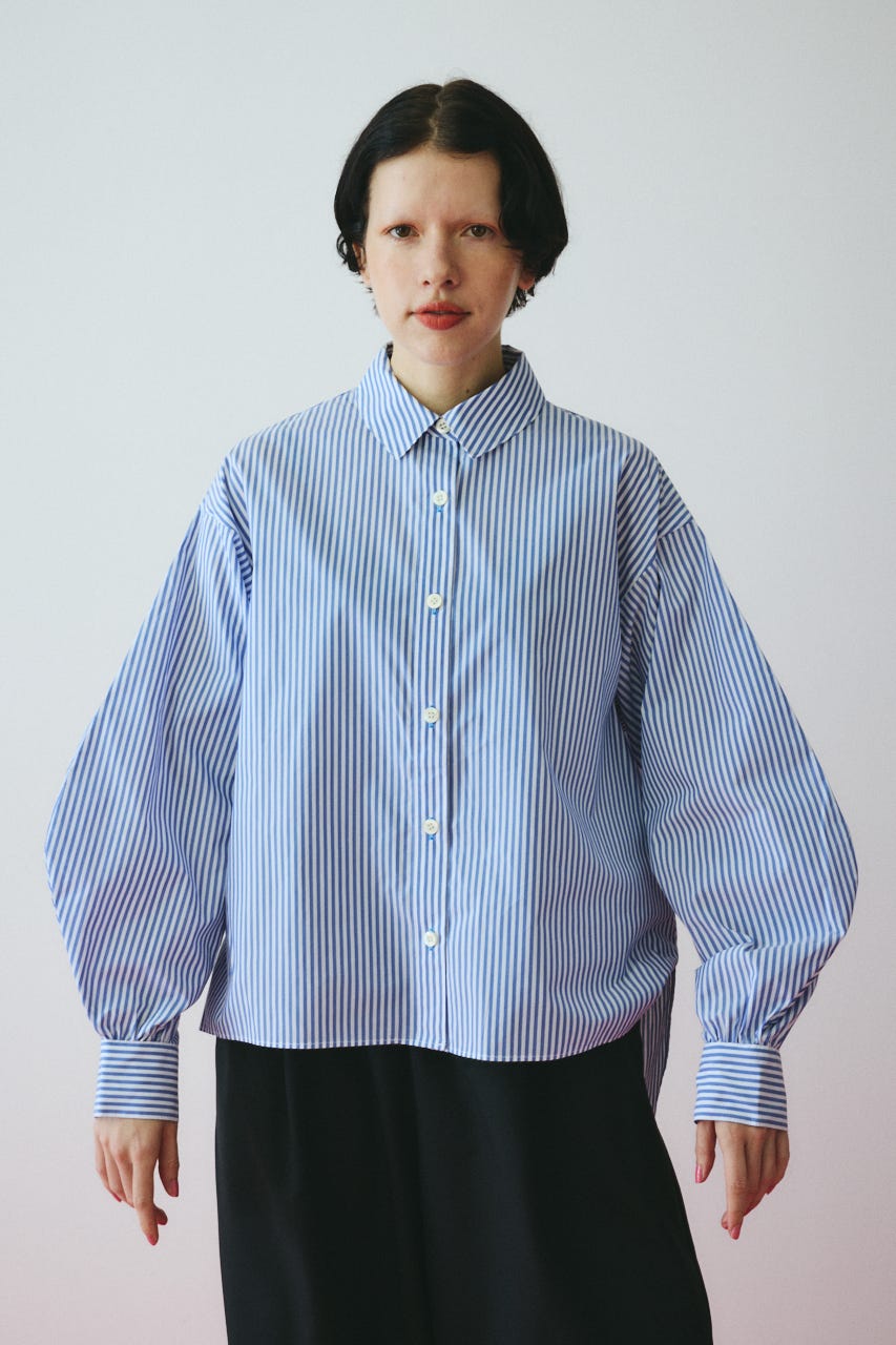 ［予約］Embroidery over shirt 柄BLU FREE