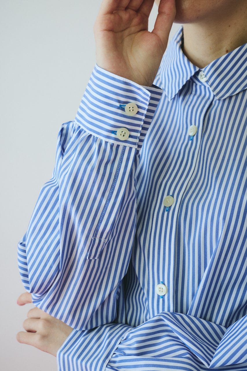 ［予約］Embroidery over shirt 柄BLU FREE