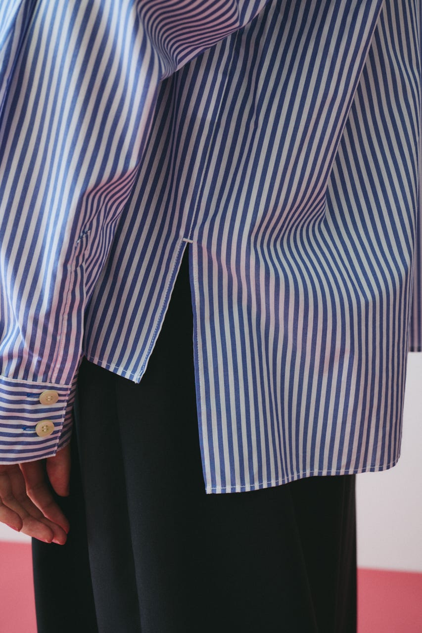 ［予約］Embroidery over shirt 柄BLU FREE