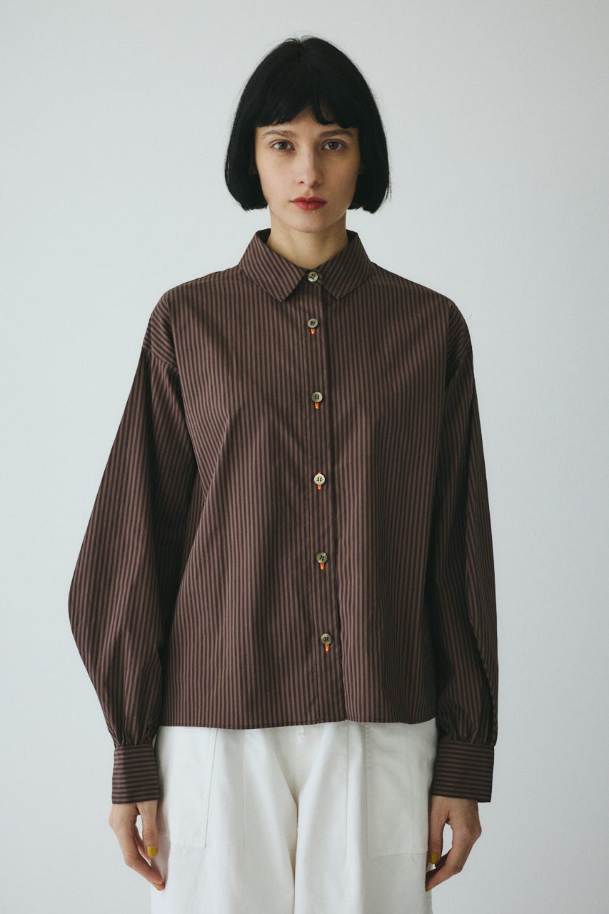 ［予約］Embroidery over shirt 柄BRN FREE