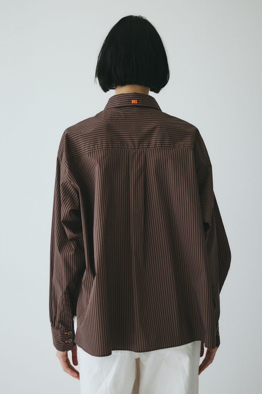 ［予約］Embroidery over shirt 柄BRN FREE