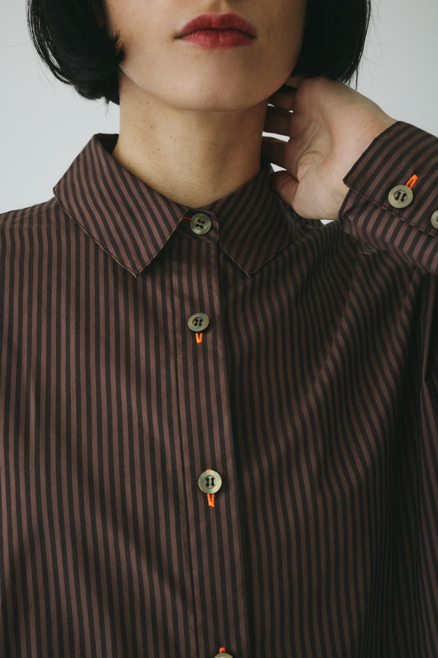 ［予約］Embroidery over shirt 柄BRN FREE